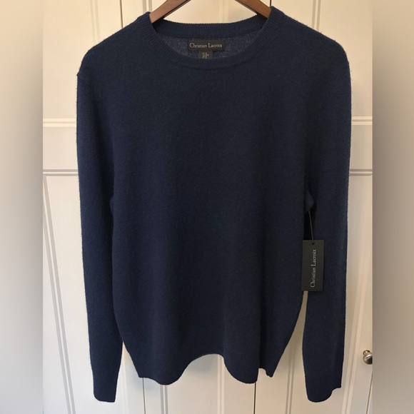Christian Lacroix Navy Blue Men's Cashmere & Wool blend Sweater - Picture 3 of 6